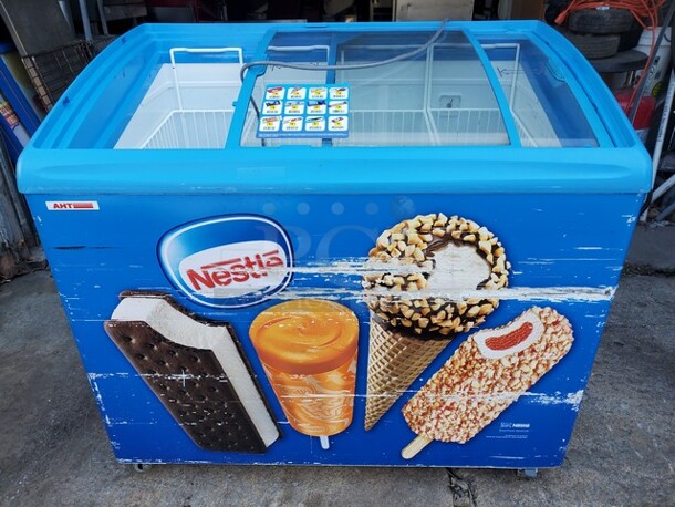 AHT RIO S 100 F Sliding Glass Top 2 Door Ice Cream Merchandiser - Image 3 of 9