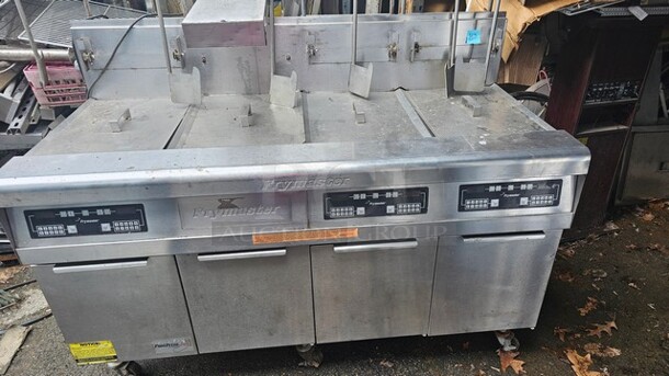 Frymaster FFMPH355BLSC Natural Gas 3 Bay Fryer with Dump Station. - Image 1 of 9