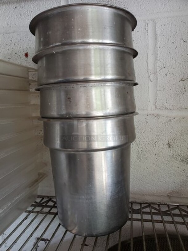 ALL ONE MONEY Lot of 4 (7 1/2") Stainless steel round food pan! - Image 3 of 3