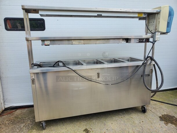 5 Bay Steam Table W/ overhead and warmers (See pictures for more details)  - Image 7 of 11