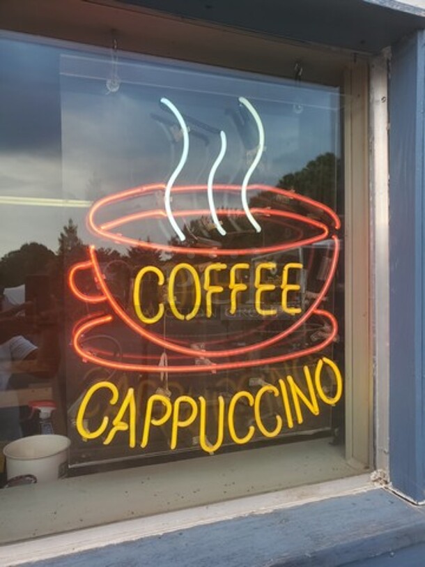 CAPPUCCINO COFFEE Neon Sign 24X30 - Image 1 of 2