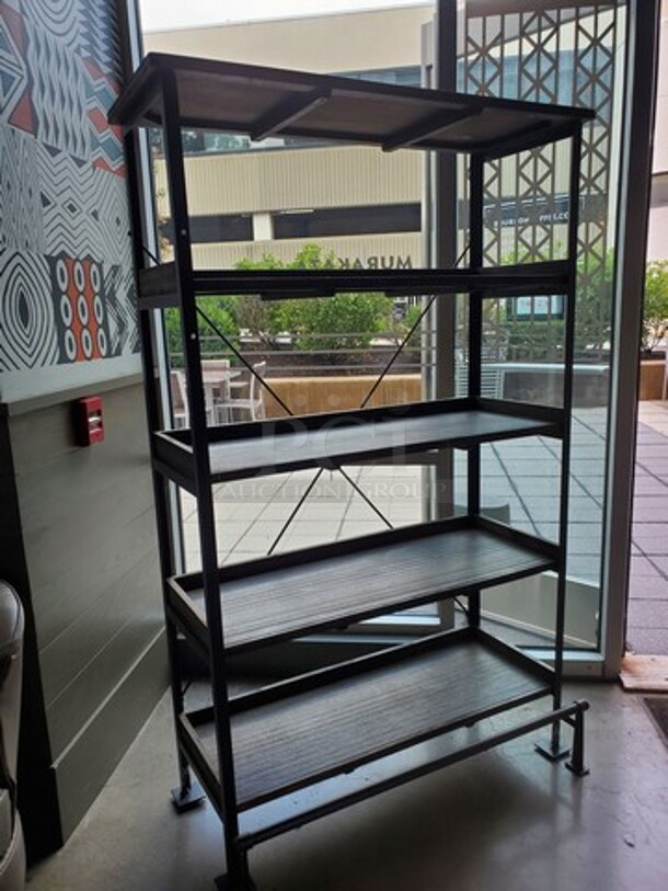 Metal Storage Wood Shelving  - Image 1 of 2