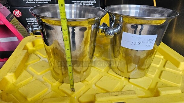 Lot of 2 Stainless Steel Wine Buckets - Image 3 of 4