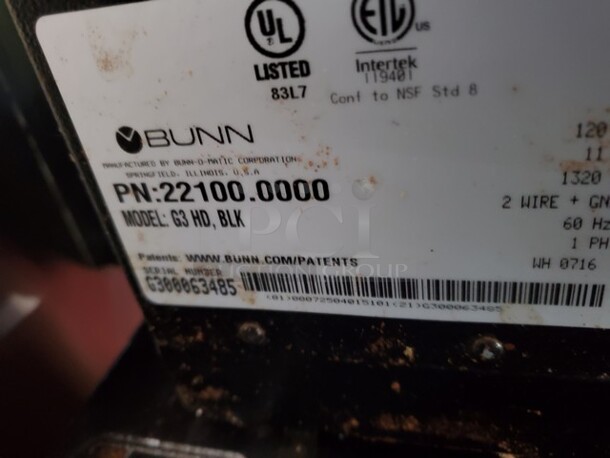 Bunn G3HD Bulk Coffee Grinder - Image 3 of 3