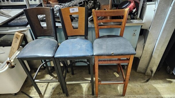Lot of 3 Miscellaneous Bar Stools - Image 1 of 3