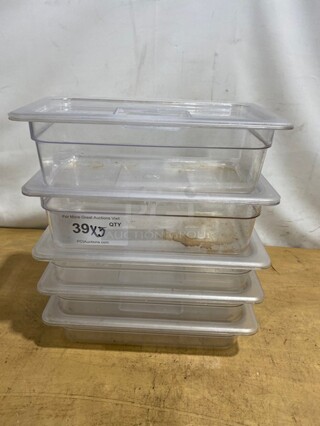 Winco Polycarbonate Clear Food Pans! 5X Your Bid!
