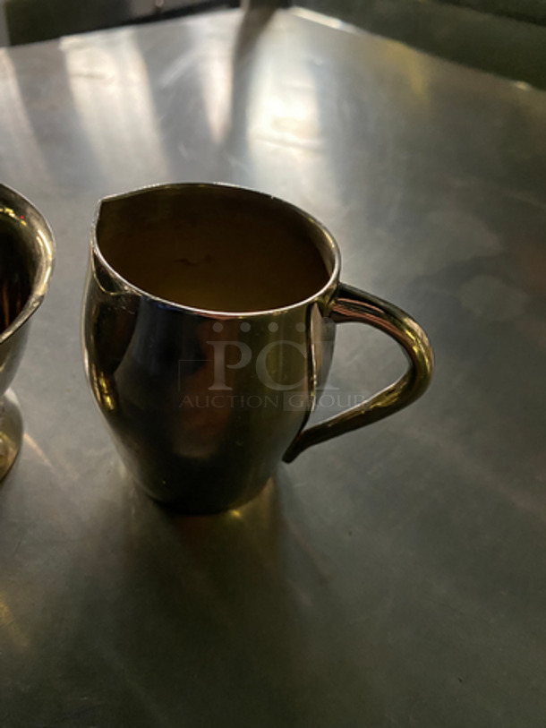 SO CUTE! ALL ONE MONEY! Small Stainless Steel Coffee Pitchers And Dessert Cups! - Image 5 of 6
