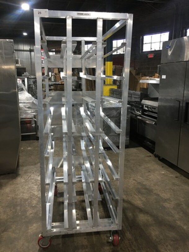MUST HAVE! NEW! Channel Commercial Aluminum Mobile Can Rack! On Casters! Model: CSR156M