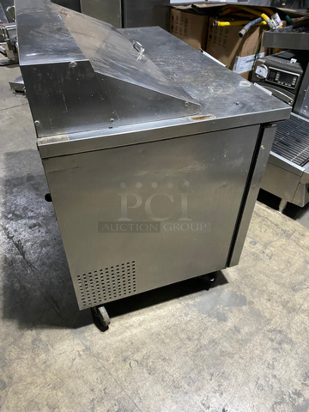 True Commercial Refrigerated Sandwich Prep Table! With 2 Door Storage Space Underneath! Poly Coated Racks! All Stainless! On Casters! Model: TSSU4812 SN: 4946429 115V 60HZ 1 Phase - Image 4 of 11