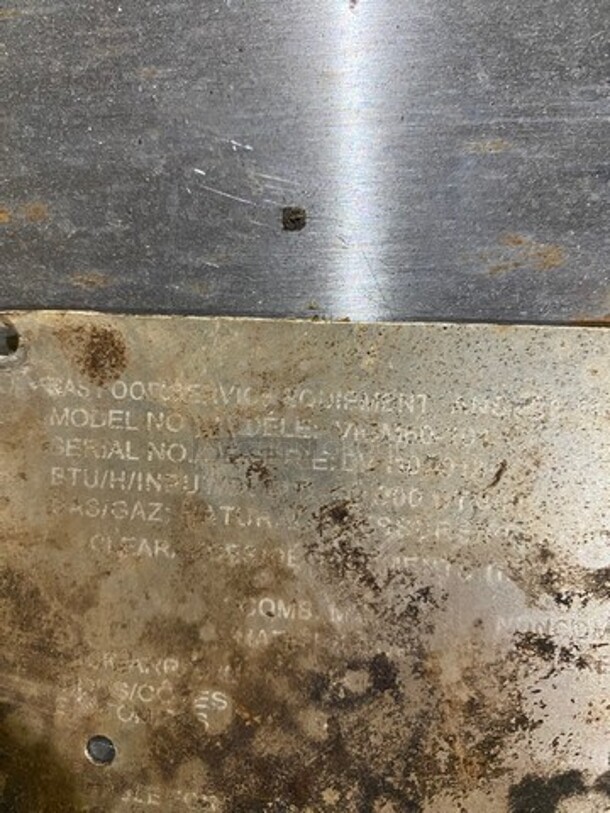 Vulcan Commercial Countertop Natural Gas Powered Cheese Melter/ Salamander! All Stainless Steel! WORKING WHEN REMOVED! - Image 9 of 9