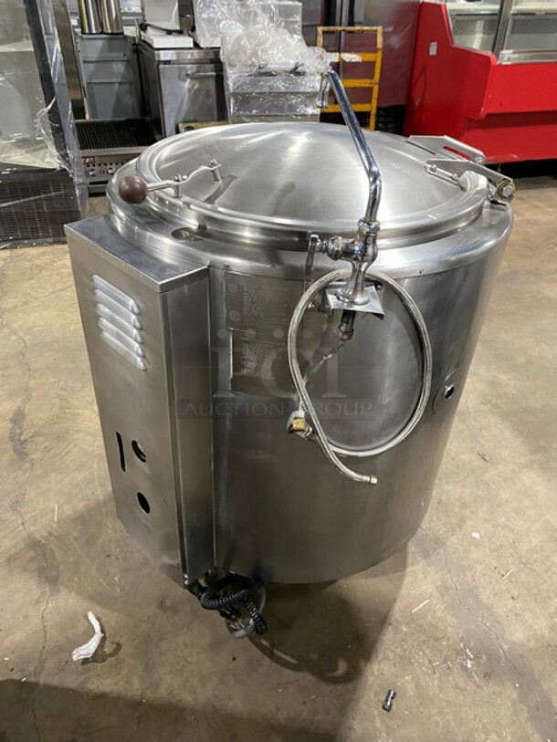 Groen Commercial Natural Gas Powered Jacketed Self-Contained Soup Kettle! All Stainless Steel! On Legs! - Image 3 of 9