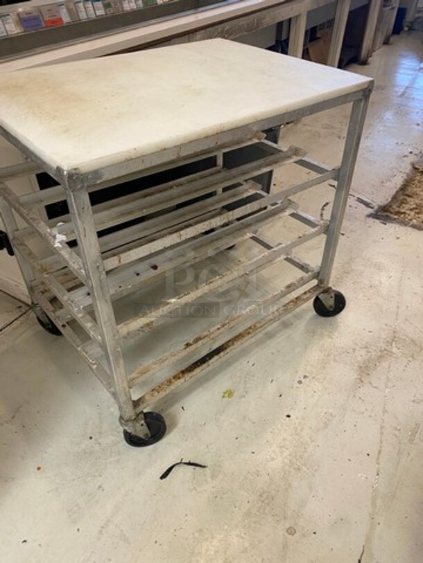 Channel Commercial Aluminum Mobile Can Rack! On Casters! - Image 3 of 6