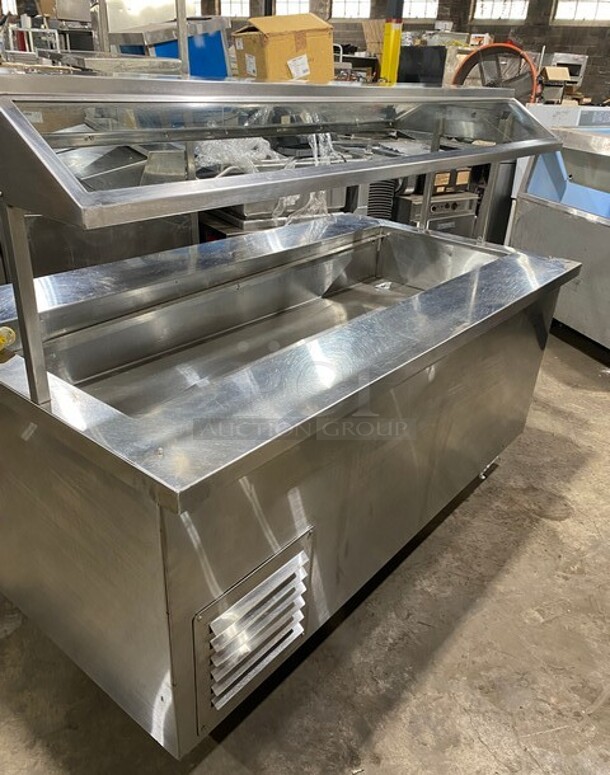 All Stainless Steel Commercial Refrigerated Cold Pan Station! With Underneath 2 Door Storage Space! On Casters! - Image 3 of 6