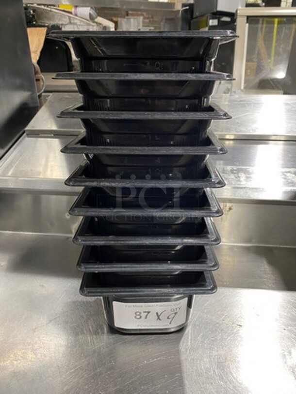Black Poly  Food Containers! 9x Your Bid! - Image 1 of 4