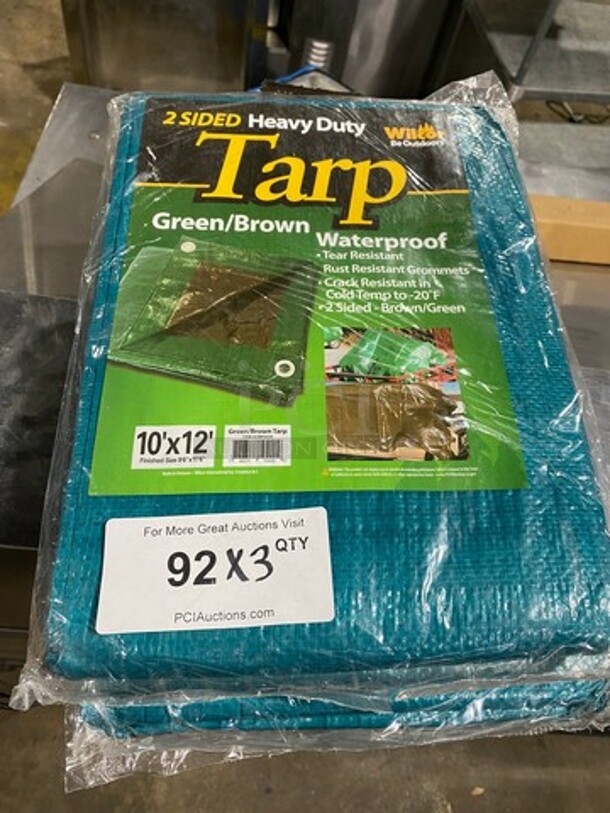 NEW! Wilcor Heavy Duty 2 Sided Waterproof Tarps! 3x Your Bid! - Image 1 of 5