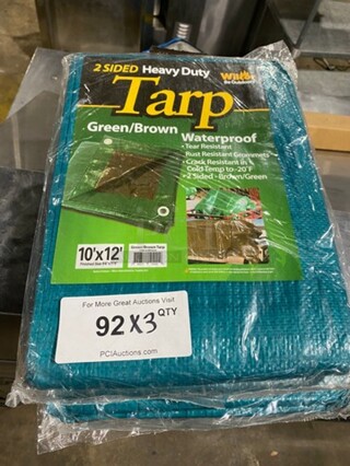 NEW! Wilcor Heavy Duty 2 Sided Waterproof Tarps! 3x Your Bid!