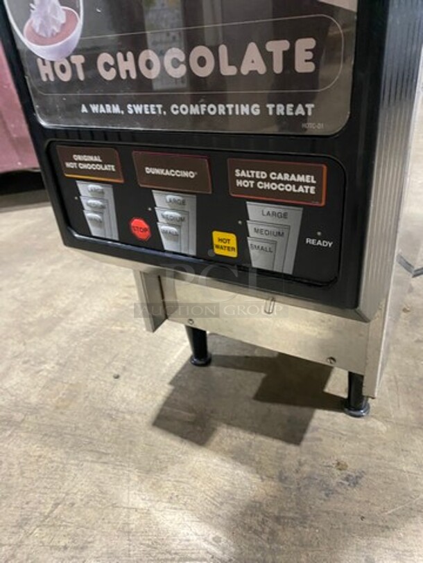 NICE! Bunn Commercial Countertop Hot Chocolate/ Hot Beverage Dispenser! All Stainless Steel! On Legs! Dunkin Donuts Edition! Model: FMDDBC3 SN: FMD0078333 120/240V 60HZ 1 Phase - Image 6 of 8