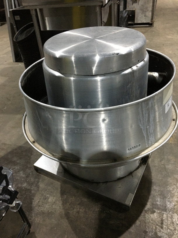 Penn Barry Roof Top Mushroom Ventilator Exhaust! All Stainless Steel! Model: FX18BFT SN: G11AL21204 - Image 2 of 7