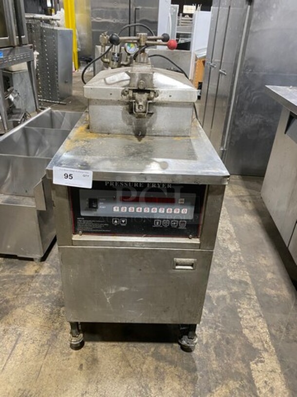 LATE MODEL! 2017 Commercial LP Powered Pressure Fryer! All Stainless Steel! On Casters! Model: YXY25D
