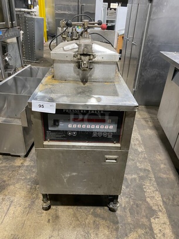 LATE MODEL! 2017 Commercial LP Powered Pressure Fryer! All Stainless Steel! On Casters! Model: YXY25D - Image 1 of 12