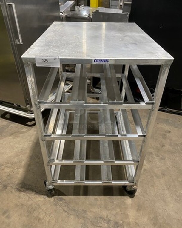 Channel Commercial Aluminum Mobile Can Rack! On Casters!