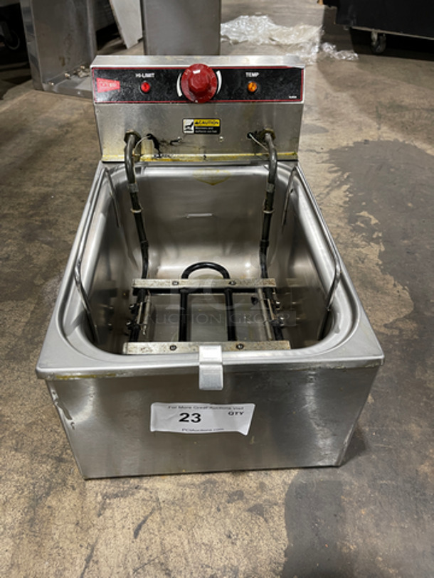 Cecilware Commercial Countertop Electric Powered Deep Fryer! All Stainless Steel! On Small Legs! Model: EL120 120V 60HZ 1 Phase