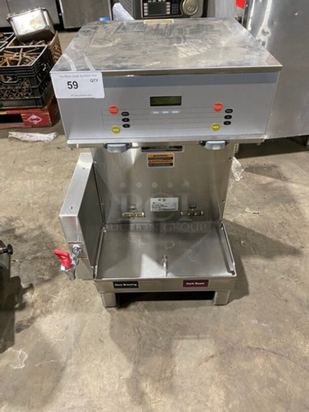 Bunn Commercial Countertop Dual Coffee Brewing Machine! All Stainless Steel! On Small Legs! Model: DUALSHDBC SN: DUAL191843 120/208V 60HZ 1 Phase