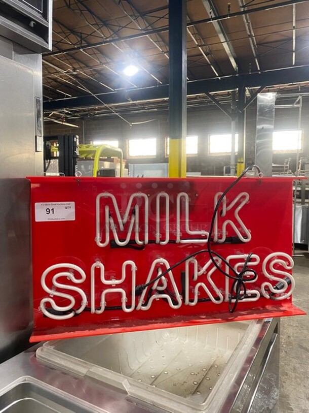 Neon Power Milk Shakes Light Up Sign!