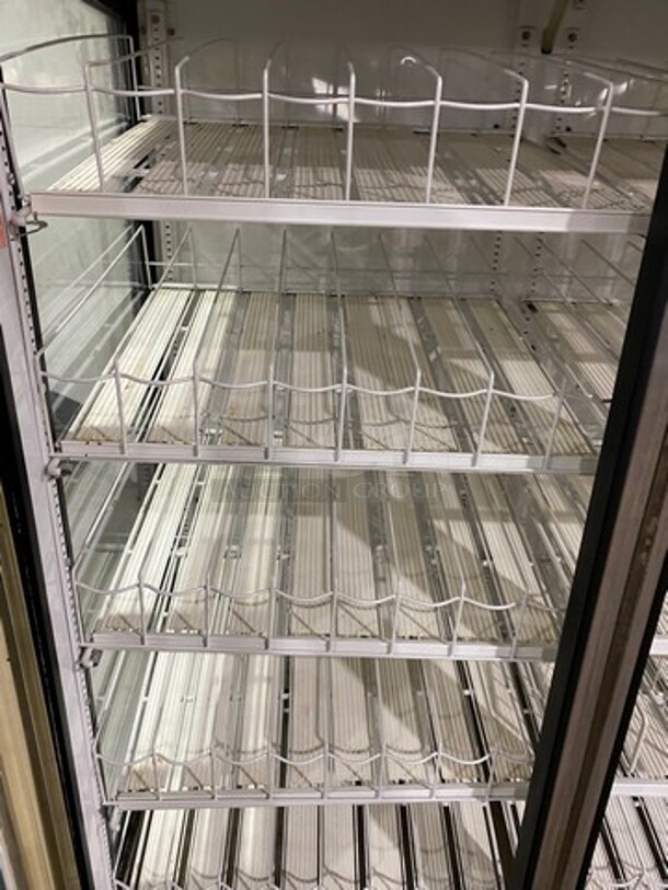 NICE! True Commercial 2 Door Reach In Cooler Merchandiser! With View Through Doors And Sides! With Poly Beverage Racks! Model: GEM49 SN: 14438952 115V 60HZ 1 Phase - Image 6 of 10