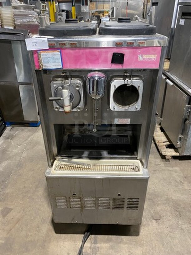 Taylor Commercial 2 Flavor Frosty/Coolatta/Slushie Making Machine! With Milkshake Mixing Attachment! All Stainless Steel! On Casters! Model: 342D27 SN: K3062936 208/230V 60HZ 1 Phase