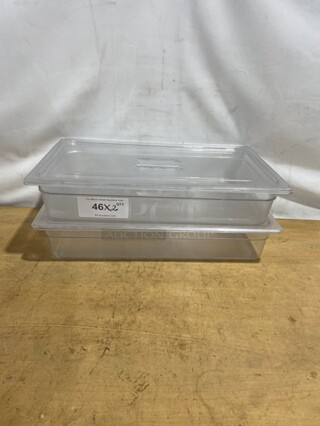 Polycarbonate Clear Food Pans With Lids! 2X Your Bid! 
