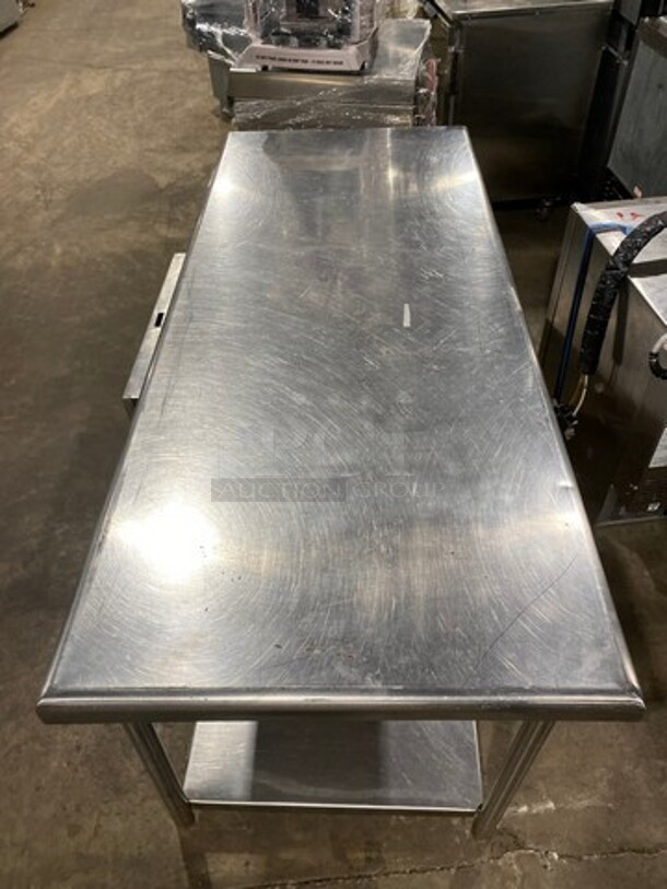 Solid Stainless Steel Work Top/ Prep Table! With Storage Space Underneath! On Legs! - Image 5 of 8