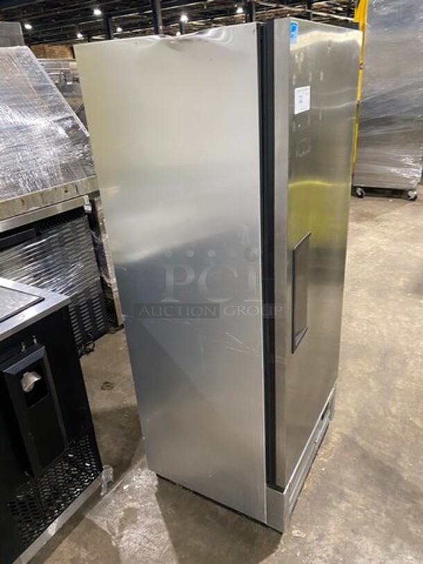 Nice! TRUE Stainless Steel Commercial Single Door Reach In Cooler Refrigerator! Model T-12-HC Serial 9932023! 115 Volts, 60 Hz 
1 Phase! - Image 2 of 7