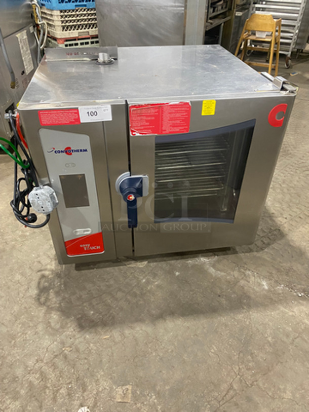 Cleveland Commercial Natural Gas Powered Combi Convection Oven! With View Through Door! Metal Oven Racks! Model: OGS610 SN: 14072300614 120V 60HZ 1 Phase