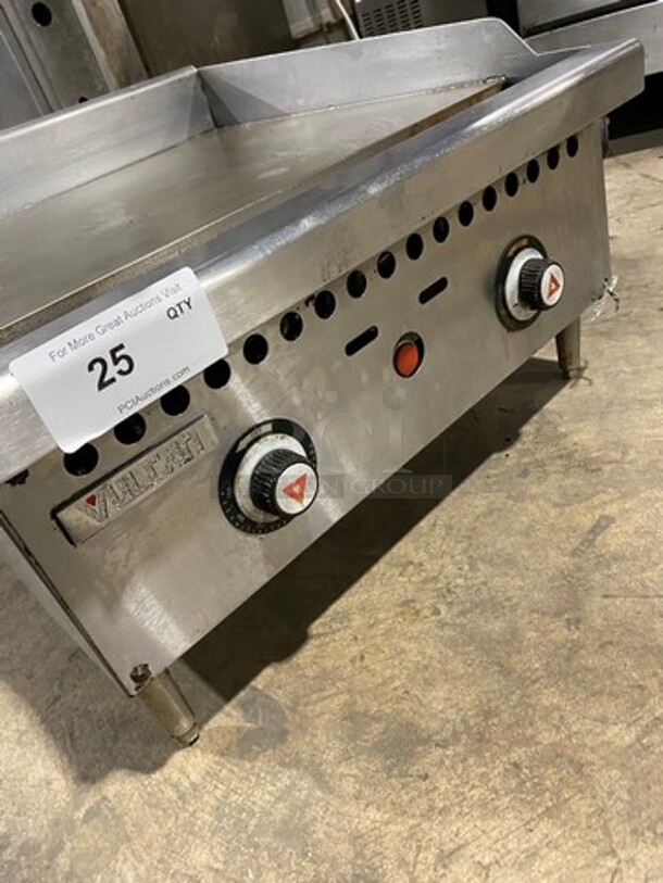Vulcan Commercial Countertop Flat Top Griddle! With Back And Side Splashes! All Stainless Steel! On Legs! - Image 6 of 8