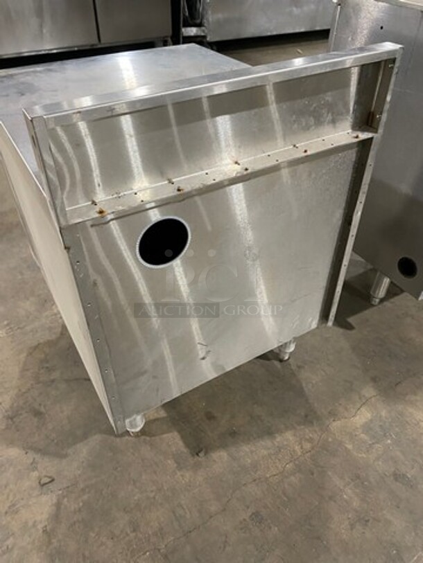 Custom Made Commercial Equipment Cabinet Stand! With Back Splash! With Single Door Storage Space Underneath! All Stainless Steel! On Legs! - Image 4 of 7