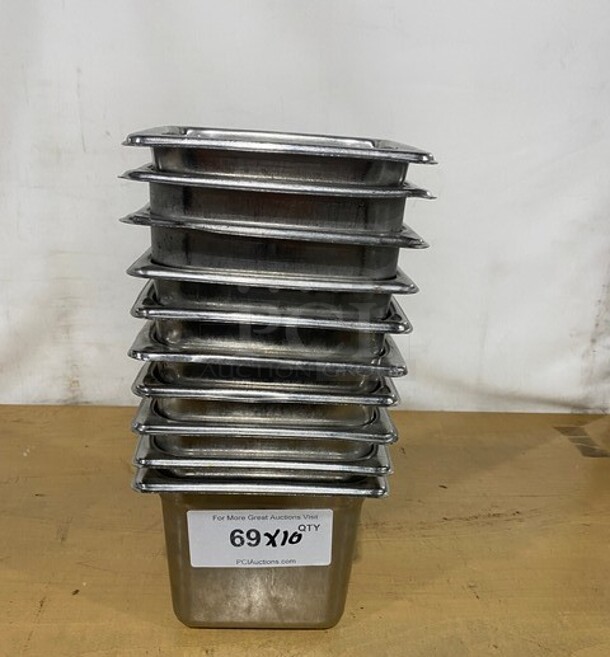 Stainless Steel Steam Table/ Prep Table Food Pans! 10X Your Bid! - Item #1115525