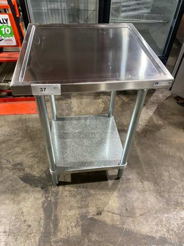 WOW! NEW! Solid Stainless Steel Work Top/ Prep Table! With Storage Space Underneath! On Legs! - Image 1 of 7