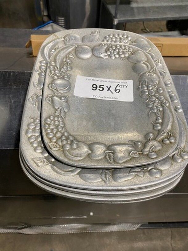 Decorative Metal Serving/ Display Trays! 6x Your Bid! - Image 1 of 6