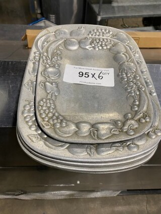 Decorative Metal Serving/ Display Trays! 6x Your Bid!
