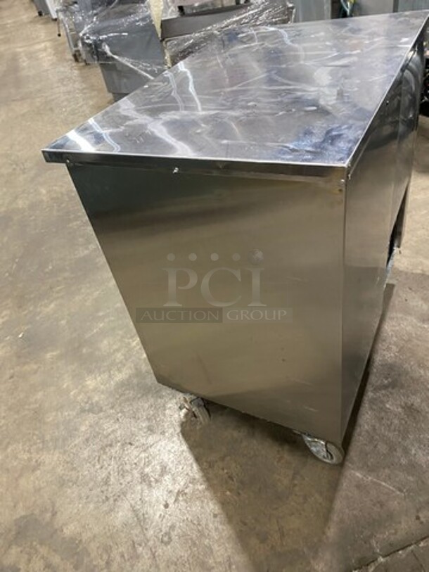 LATE MODEL! 2019 Cool Tech Commercial 2 Door Lowboy/ Worktop Cooler! Stainless Steel! On Casters! Model: CUST36LB SN: 025619 120V 60HZ 1 Phase - Image 3 of 9