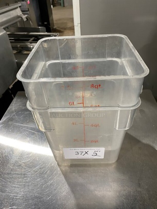Choice Clear Poly Food Containers! 2x Your Bid!