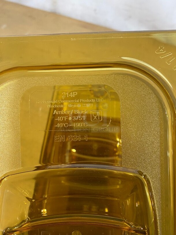 New Rubbermaid Yellow Poly Food Pan Lids! 6x Your Bid! - Image 7 of 8