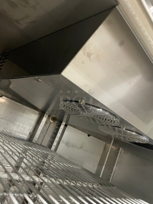 Hoshizaki Commercial 3 Door Reach In Refrigerator Merchandiser! All Stainless Steel! With Poly Coated Shelves! On Casters! 115V 1 Phase! Model: CR3S-FGYCR SN: F60047C! - Image 9 of 11