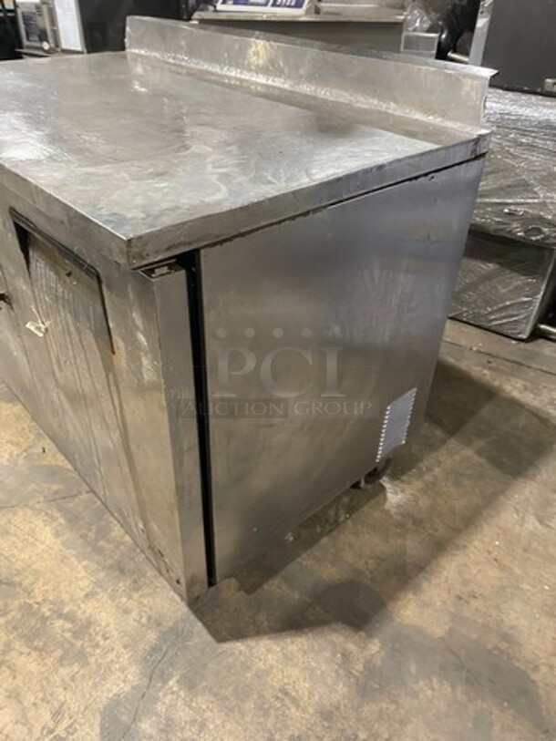True Commercial 2 Door Refrigerated Lowboy/Worktop Cooler! With Backsplash! All Stainless Steel! On Casters! Model: TWT48 SN: 3800633 115V 60HZ 1 Phase - Image 2 of 8