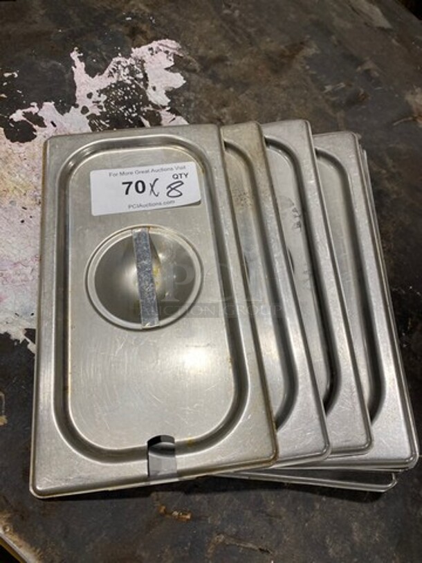 Food Pan Slotted Lids! All Stainless Steel! 8x Your Bid!