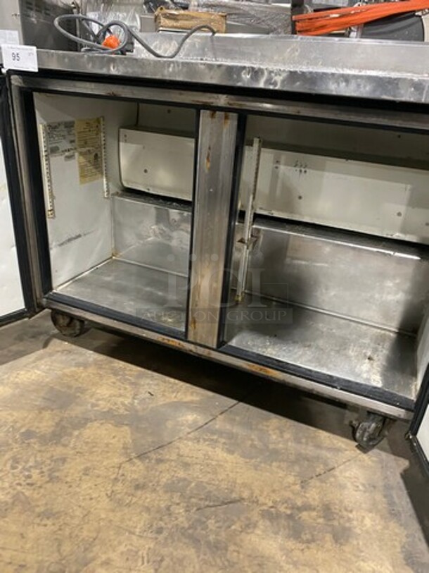 True Commercial 2 Door Refrigerated Lowboy/Worktop Cooler! With Backsplash! All Stainless Steel! On Casters! Model: TWT48 SN: 3800633 115V 60HZ 1 Phase - Image 5 of 8