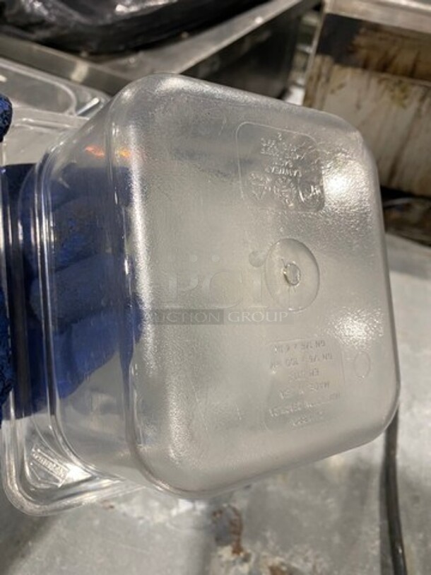 Cambro Clear Poly 1/6x4" Food Containers! 5x Your Bid! - Image 4 of 6