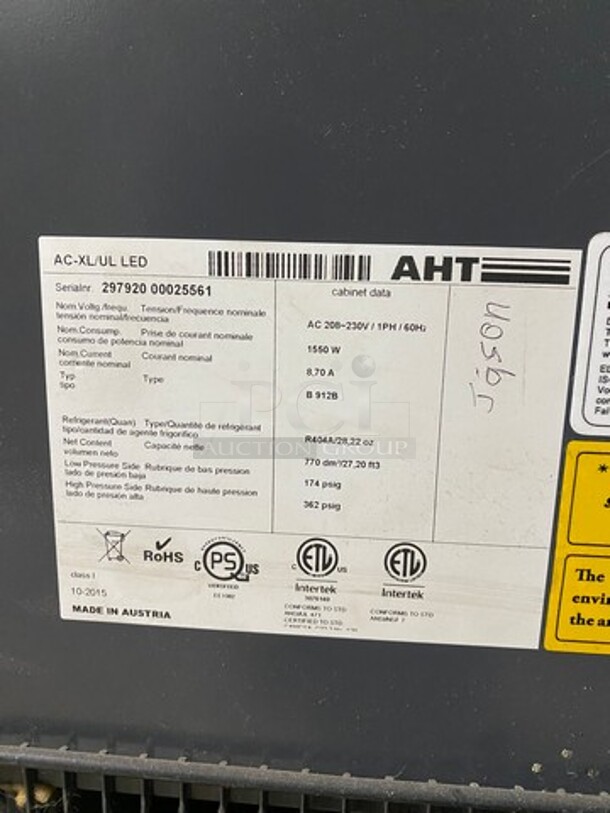 AHT Commercial Refrigerated Open Grab-N-Go Display Case! Neon Interior Lighting! WORKING WHEN REMOVED! Model: ACXLULLED SN: 29792000025561 208/230V 60HZ 1 Phase - Image 7 of 8