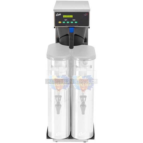 BRAND NEW SCRATCH AND DENT! Curtis RTB Stainless Steel Commercial Countertop Iced Tea Machine w/ Poly Brew Basket. Stock Picture Used as Gallery: Does Not Come w/ Beverage Holders. 120 Volts, 1 Phase. Tested and Working! - Image 1 of 7